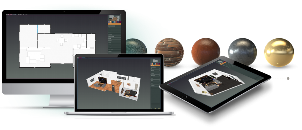 Desktop and iPad showing the Build It Application on Screen