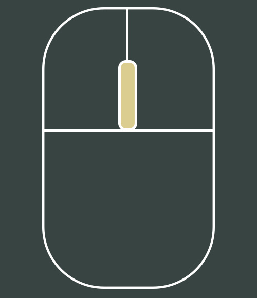 To zoom in and out of your scene, move the scroll wheel on your mouse ...